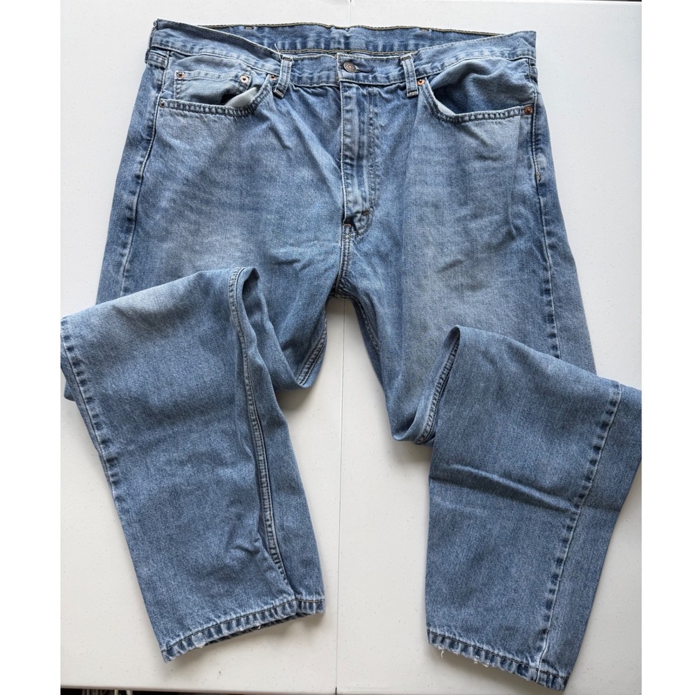 Levi's 505 Men's Regular Fit Straight Leg Jeans Blue Denim Size 38x30 W38 L30